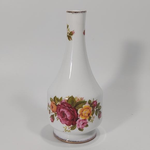 Cottage Rose Floral Fine Bone China Small Bud Aase - Picture 1 of 8